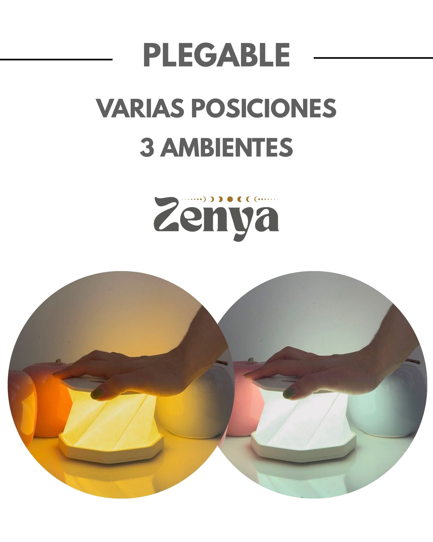 Zenya Lámpara Plegable Portátil Origami – Ilumina tu hogar y tus aventuras